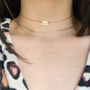 the m jewelers single letter “m” choker